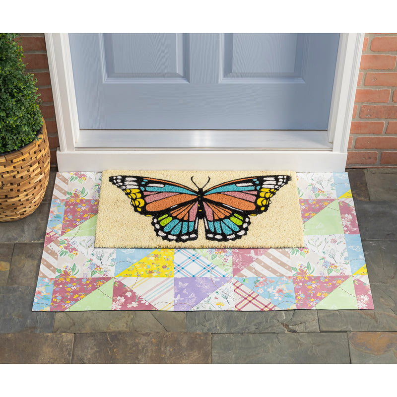 Evergreen Floormat,Butterfly Fields Coir Mat,0.56x28x16 Inches