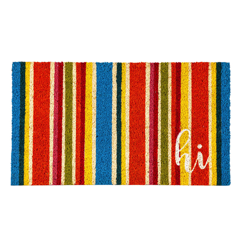 Evergreen Floormat,Multicolor Stripes Coir Mat,28x0.56x16 Inches