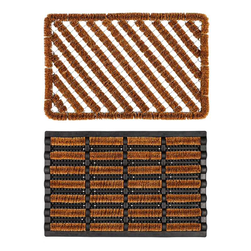 Natural Coir Vertical Boot Scraper Mat, 2 Asst,2rm1216