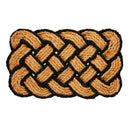 Natural Coir and Black Braided Woven Mat, 2 Asst,2rm1229