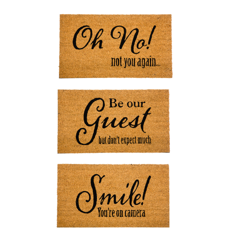 Evergreen Floormat,Funny Welcoming Sentiment Coir Mat,28x0.56x16 Inches