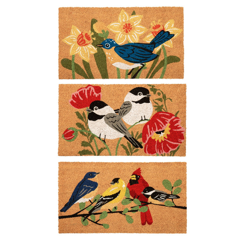 Evergreen Floormat,Birds Coir Mat,28x0.56x16 Inches
