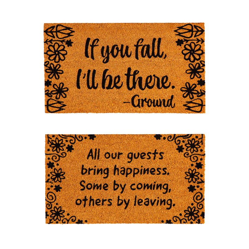 Evergreen Floormat,Welcome Sentiment Coir Mat,28x0.56x16 Inches