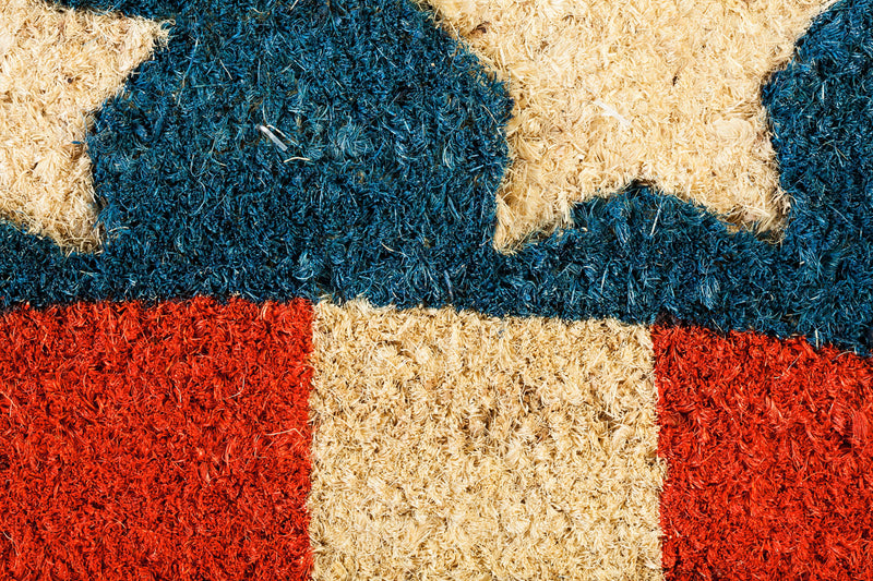 Evergreen Floormat,Patriotic Stripes Coir Mat,28x16x0.56 Inches