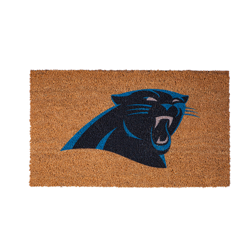 Evergreen Floormat,Coir Mat, 16"x28", Carolina Panthers,28x16x1.5 Inches