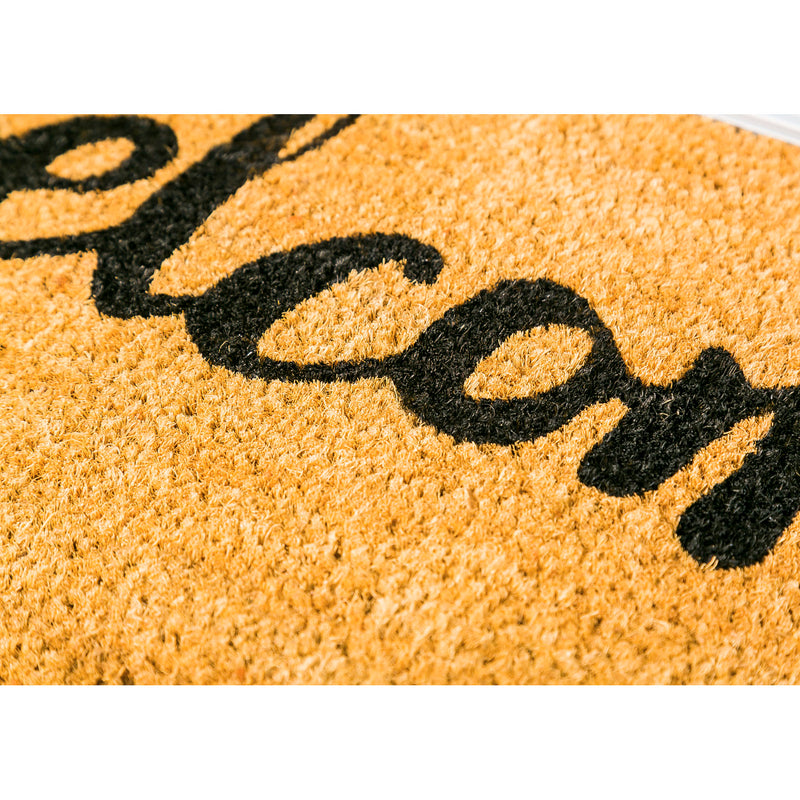 Evergreen Floormat,Cat Welcome Shaped Coir Mat,28x0.38x16 Inches