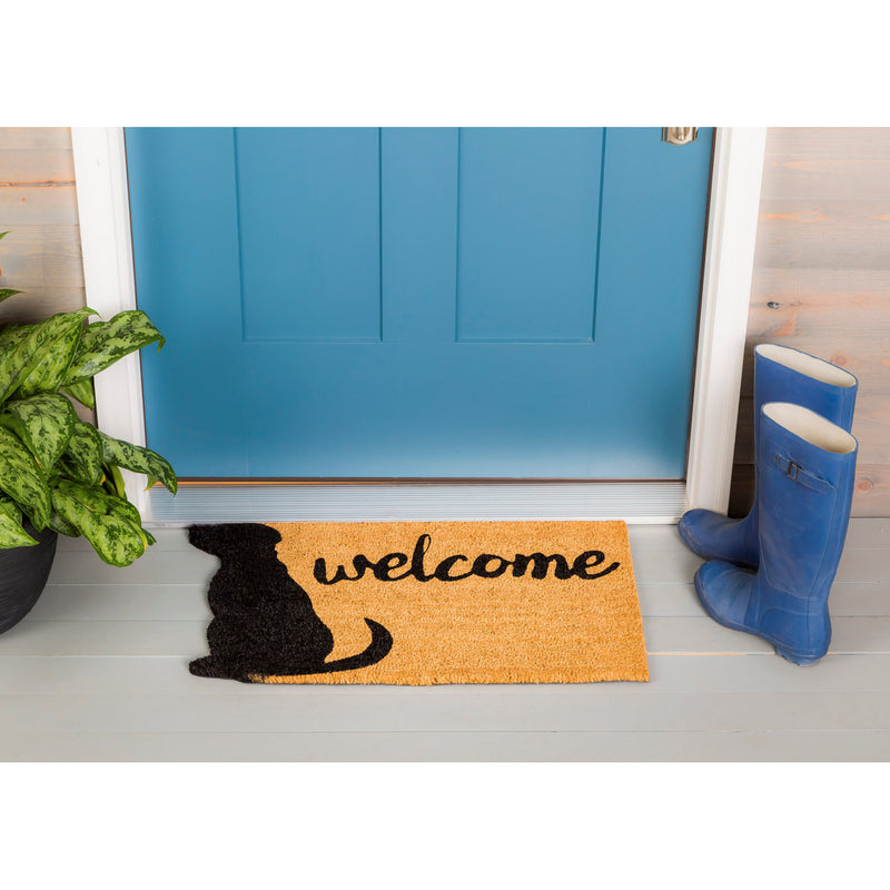 Dog Welcome Shaped Coir Mat,2rm480