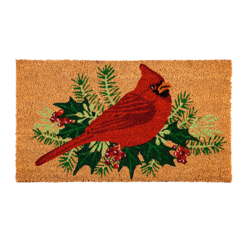 Evergreen Floormat,Winter Cardinal Coir Mat,28x0.56x16 Inches