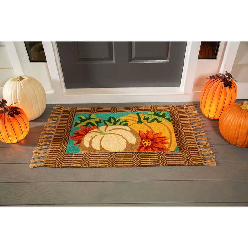 Evergreen Floormat,Soft Pumpkins Coir Mat,28x0.56x16 Inches