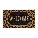 Scroll Metallic Welcome Rubber Inset Coir Mat,2rm773
