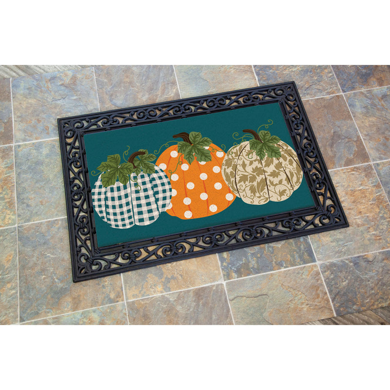 Evergreen Floormat,Patterned Pumpkins Coir Mat,28x0.59x16 Inches