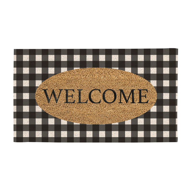 Evergreen Floormat,Buffalo Check Welcome Coir Mat,28x0.59x16 Inches