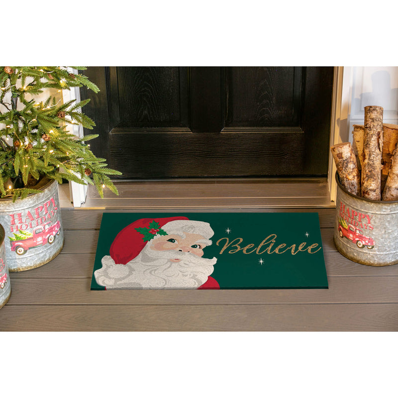 Evergreen Floormat,Santa Believe Coir Mat,28x0.62x16 Inches