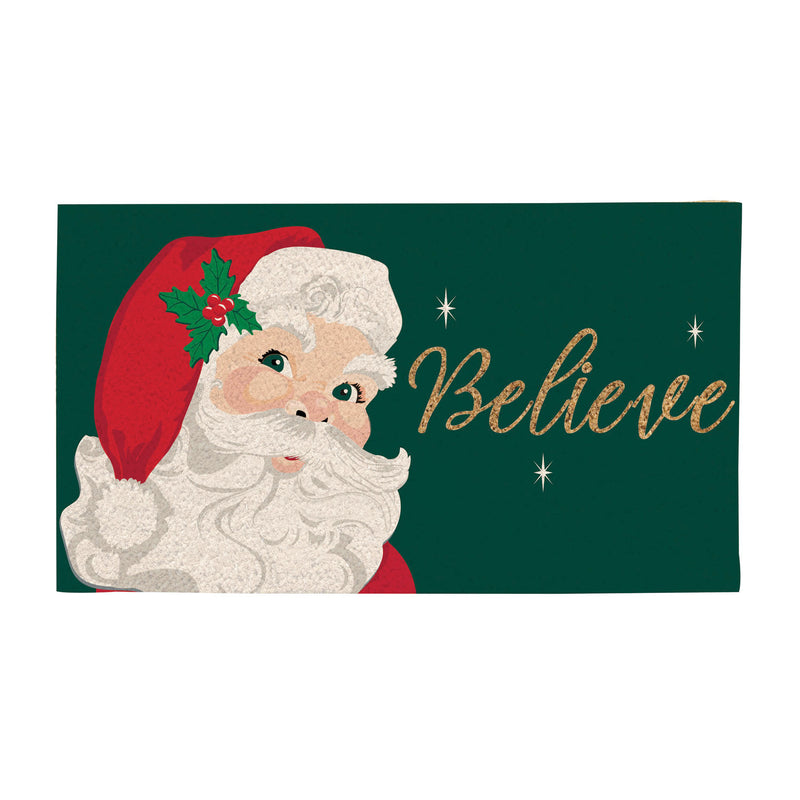 Evergreen Floormat,Santa Believe Coir Mat,28x0.62x16 Inches