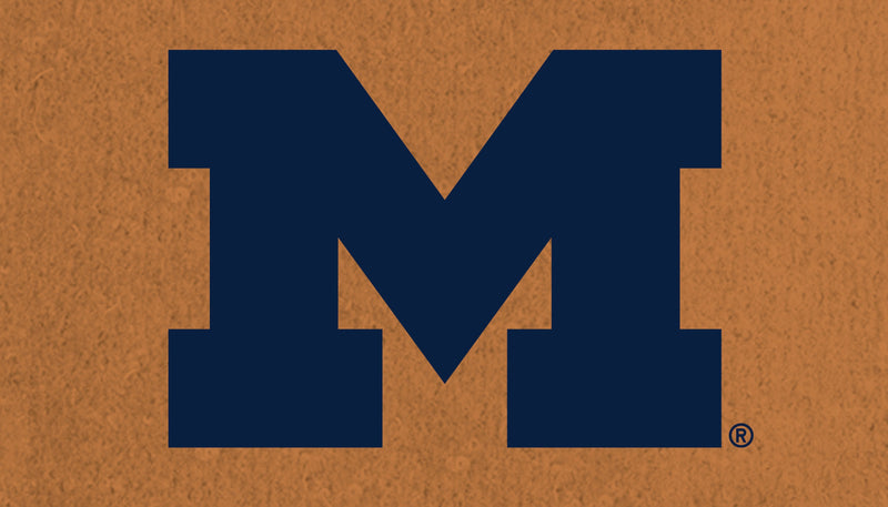 Coir Mat, 16"x28", University Of Michigan,2rm920usa