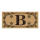 Monogram Flocked Sassafras Coir Switch Mat, Letter B,2rmc1288sb