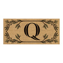 Monogram Flocked Sassafras Coir Switch Mat, Letter Q,2rmc1288sq