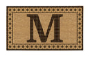 Monogram Flocked Coir  Vintage Tile Mat, Letter M,2rmc1296mm