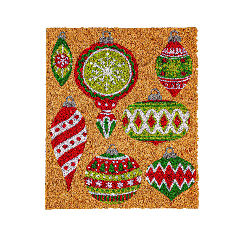 Evergreen Floormat,Holiday Icon Interchangeable Coir Mat Panel, Set of 4: Easter/ Patriotic/Halloween/Christmas,13.5x0.75x16.25 Inches