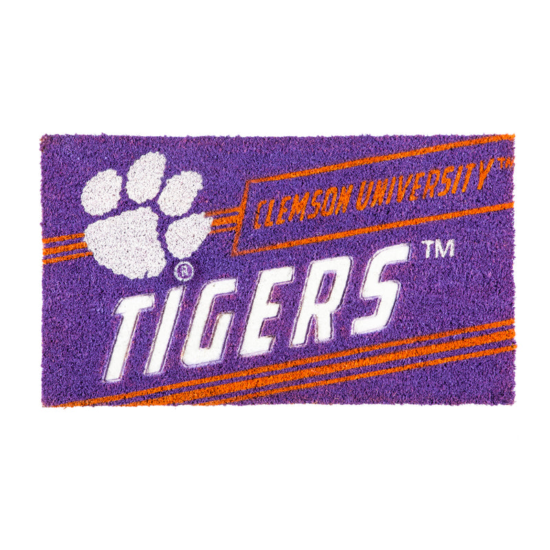 Evergreen Floormat,Clemson University, Coir Punch Mat,28x16x0.56 Inches