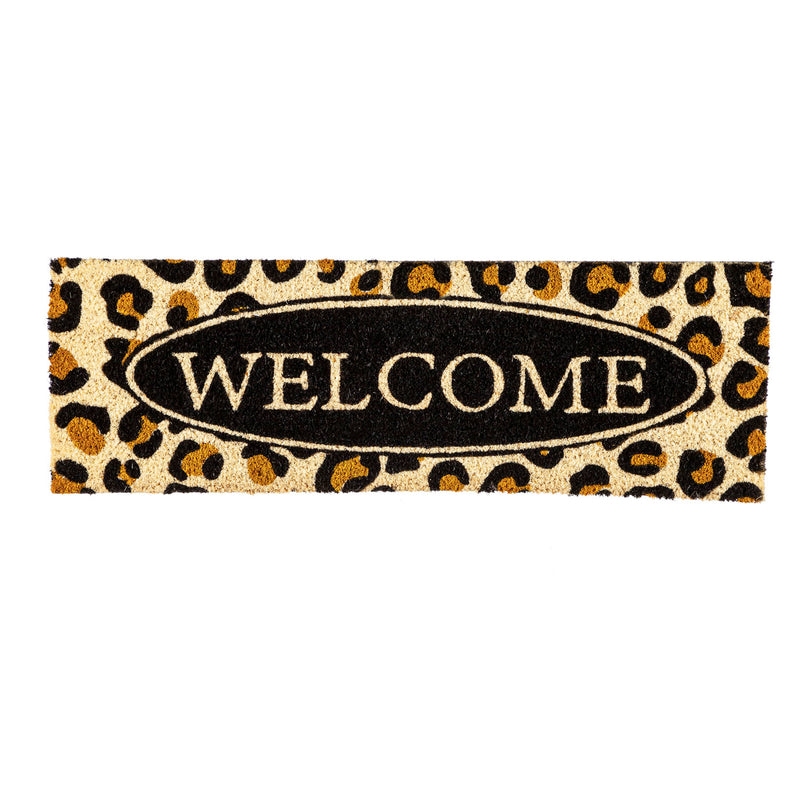Evergreen Floormat,Animal Print Welcome Kensington Switch Mat,28.25x0.59x9.25 Inches