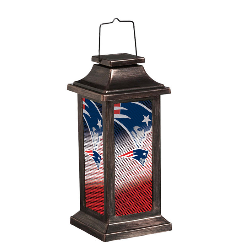 Evergreen Deck & Patio Decor,Solar Garden Lantern, New England Patriots,4.38x10x4.38 Inches