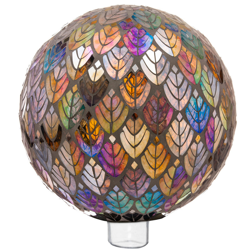 Evergreen 10" Baroque Splendor Mosaic Gazing Ball, 10'' x 10'' x 10'' inches.