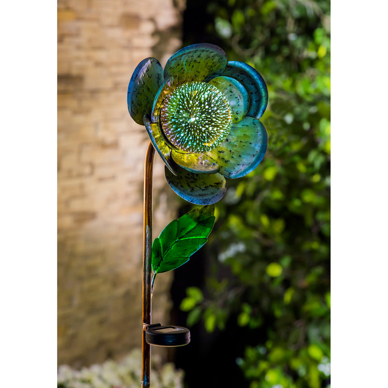 Evergreen Stargazing Springtime Solar Garden Stake, 11''x 31.5'' x 11'' inches
