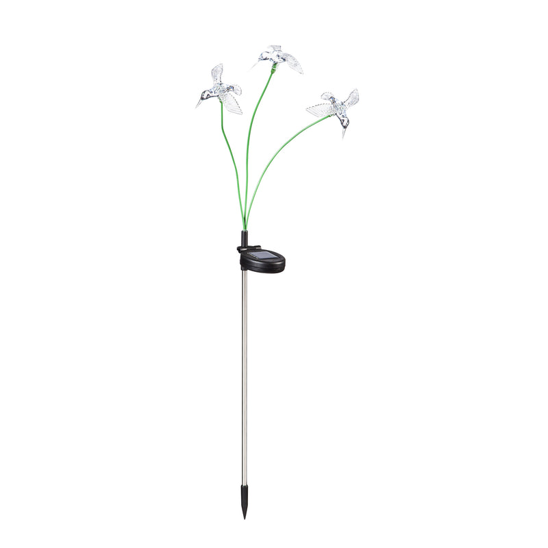 Evergreen 35" 3 Flex-Branch Solar Stake, Hummingbird, Butterfly, and Dragonfly, 3 ASST, 9.1''x 35'' x 3.9'' inches