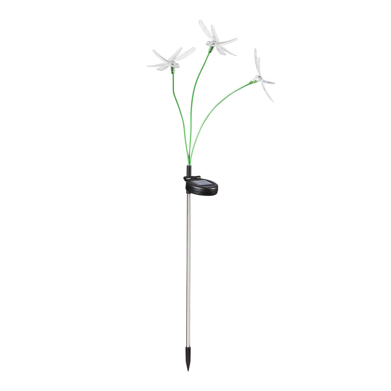Evergreen 35" 3 Flex-Branch Solar Stake, Hummingbird, Butterfly, and Dragonfly, 3 ASST, 9.1''x 35'' x 3.9'' inches