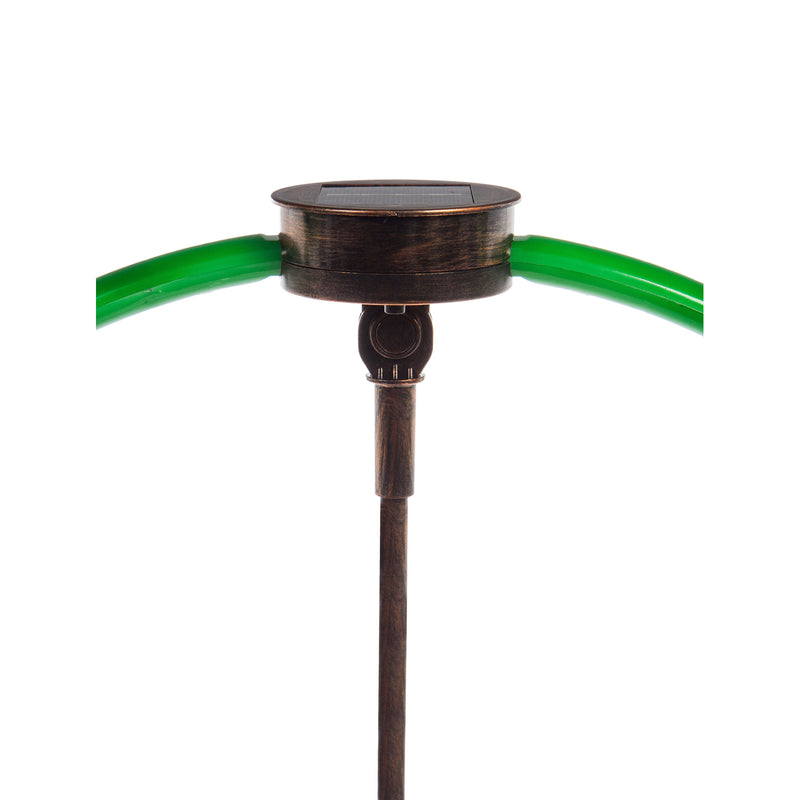 Evergreen Chasing White Light Solar Balancer Garden Stake, Blue Bird, 29.1''x 3.4'' x 34.3'' inches