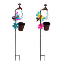 36.25"H Twinkling Light Solar Garden Stake, 2 Asst, Faucet Shaped,2sp6193