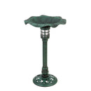 Solar Plastic Bird Bath, Lily Pad in Green Patina,2sp6258ecm