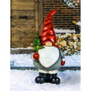 55"H Solar Holiday Gnome Statement Garden Statuary, 24.41"x16.54"x55"inches