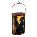 Handpainted Solar Glass Lantern, Dog,5.91"x3.74"x9.45"inches