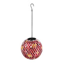 8" Solar Hanging Mosaic Gazing Ball, Floral Brights,2sp7203