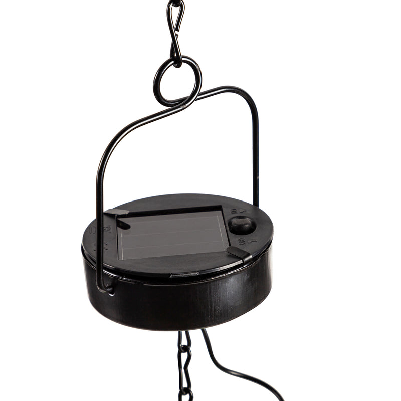 Solar Drip Light Hanging Garden Décor with Icon, Dragonfly,7.09"x7.09"x29.13"inches