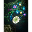 36"H Solar Peacock Thermometer Stake,2sp7230