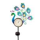 36"H Solar Peacock Thermometer Stake,2sp7230