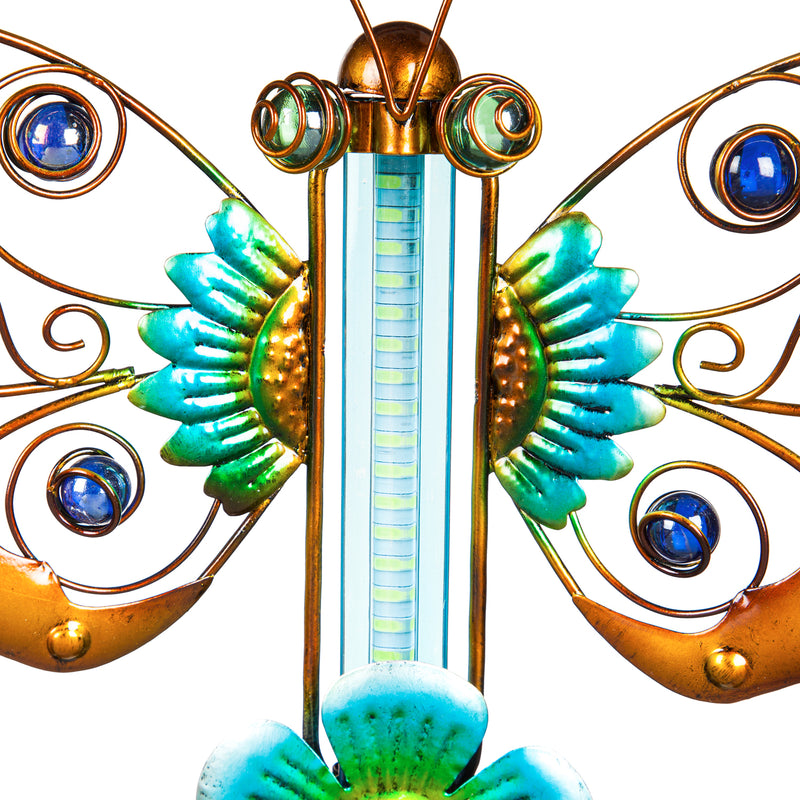 36"H Solar Drip Light Garden Stake, Butterfly, 2 Asst, 11.02"x2.56"x36.02"inches