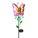 36"H Solar Neon Color Lights Garden Stake, Dragonfly and Butterfly, 2 Asst,2sp7253