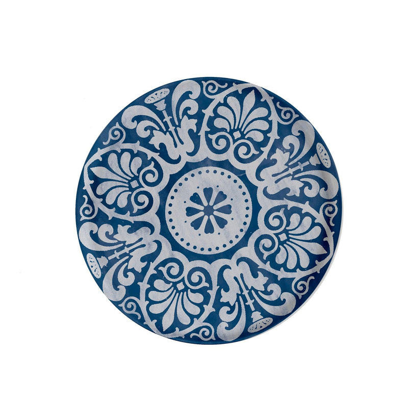 8" Melamine Salad Plate, Oasis Blue, 8.25"x8.25"x0.5"inches