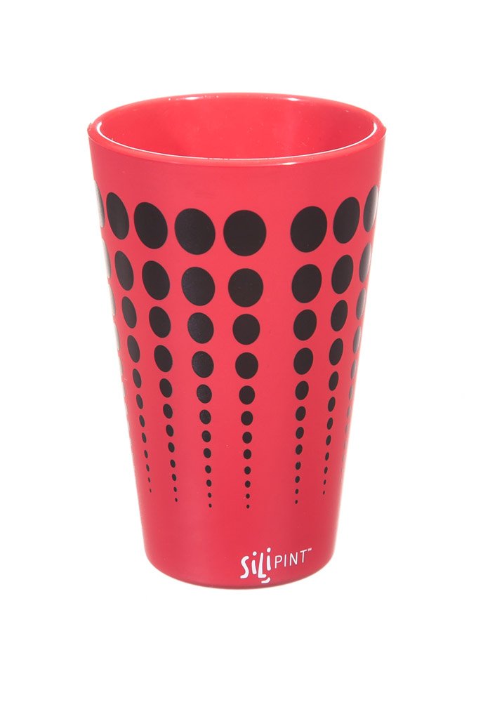 Silipint, Pint, Burgundy with Black Dots,2spt017