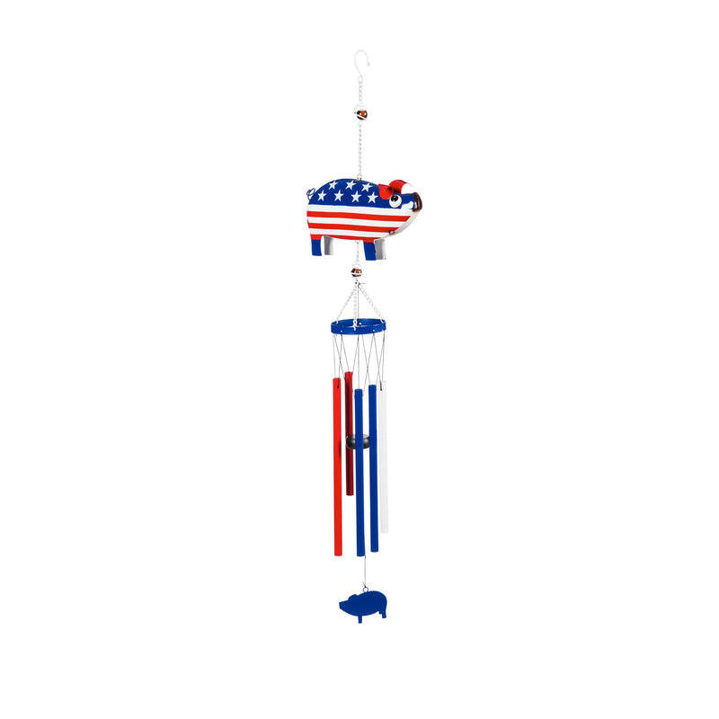 Windchime,  Americana Pig, Heart, Star, 3 ASST,2wc1750