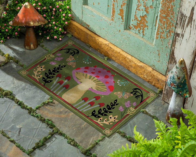 Evergreen Floormat,Garden Of Wonder Washable Indoor/ Outdoor Mat,0.12x30x18 Inches