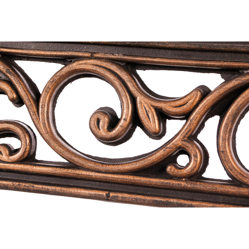 Metallic Scroll Coir Switch Mat Tray,2rms421