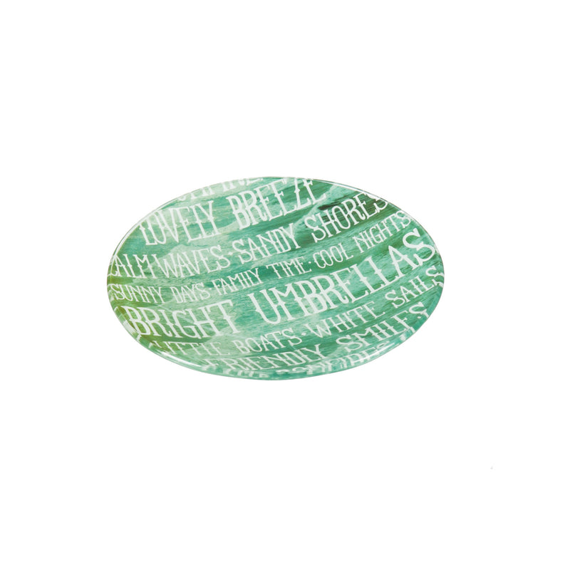 6" Round Glass Plate, Sunny Sands
