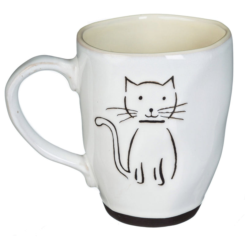 Evergreen Ceramic Cup Gift Set, 16 OZ, Pet Cat, 5.5'' x 3.8'' x 4.5'' inches