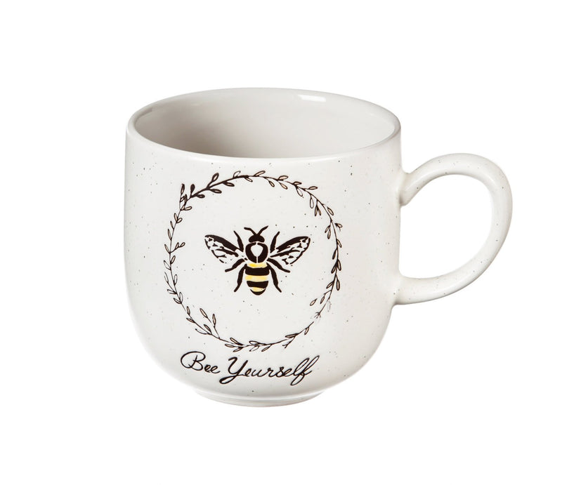 Bee Sayings Ceramic Cup, Set of 4-5 x 4 x 4 Inches