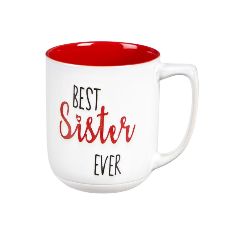 Ceramic Cup, 14 OZ, Best Sister Ever, 4.75"x3.62"x4.25"inches